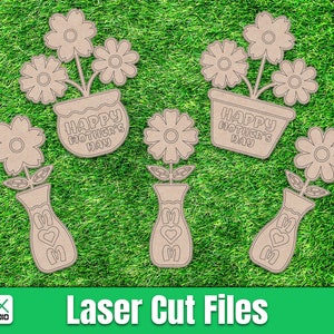 Moederdag lasergesneden bestanden verf kit svg, Moederdag kaart svg laser glowforge bestand cadeau diy svg digitaal bestand direct downloaden.