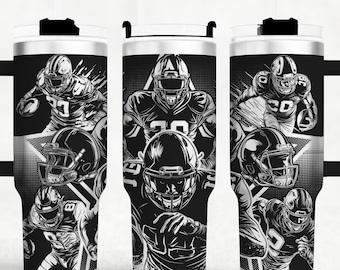 American Football Tumbler laser SVG File Design, Football 40oz Tumbler Full Wrap laser Rotary engraved files Craft Project
