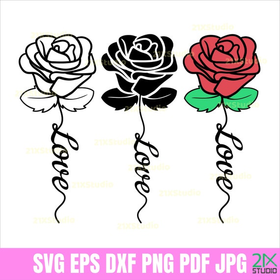 FREE Rose SVG Cut File for Cricut, Cameo Silhouette – Caluya Design