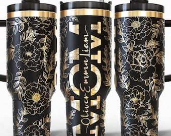 MOM Add Customize add Kids Names 40oz Tumbler Wrap Laser Engraved svg and png File
