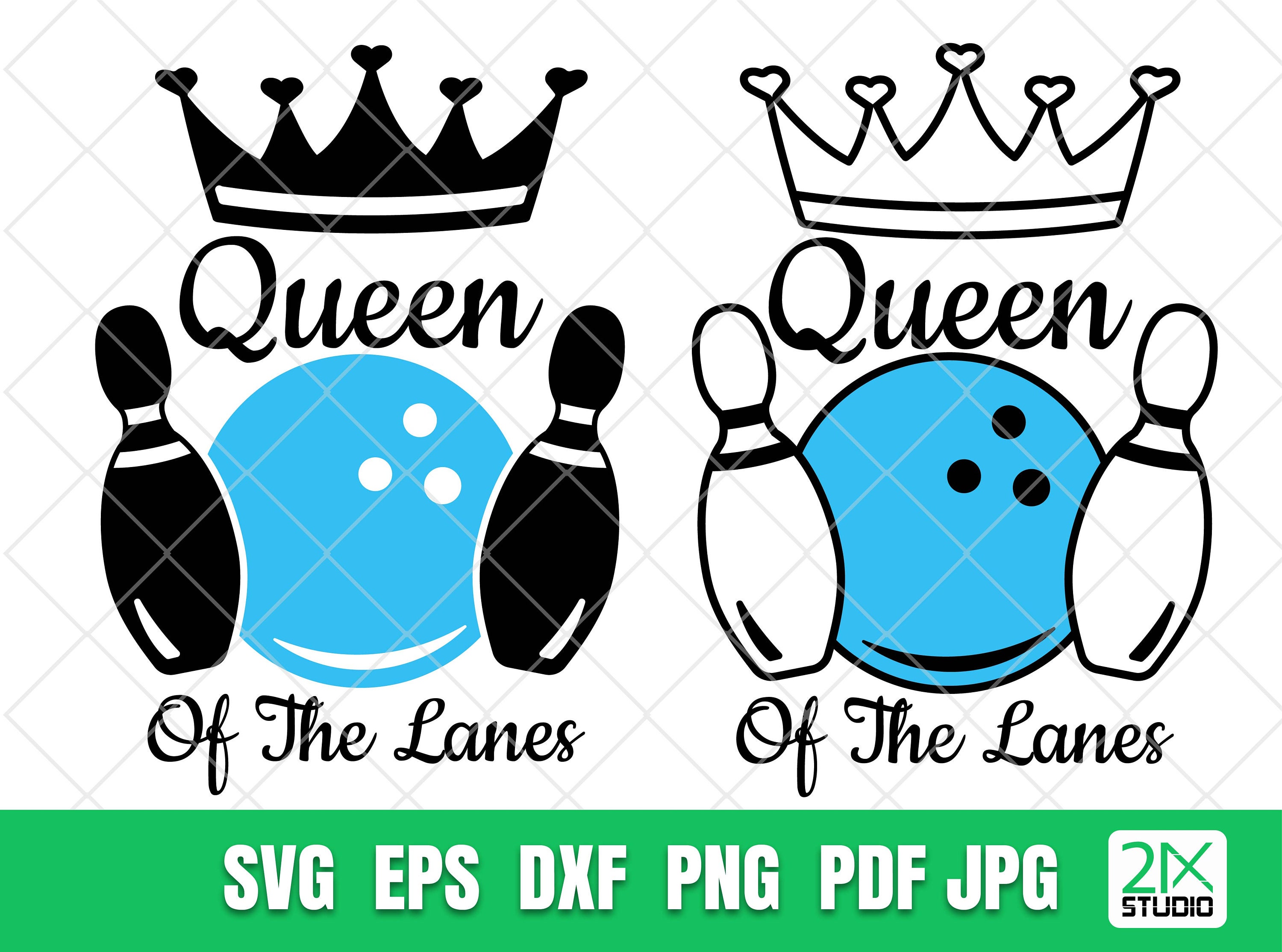 Queen of the Lanes SVG Bowling Lovers Svg Files for Cricut Etsy