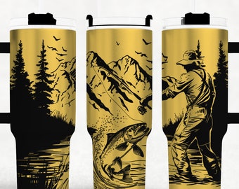 Fischer 40 oz Tumble wrap Laser SVG-Datei Nahtlose Tumbler Design, Fischer Geschenk voller Tumbler wrap Laser gravierte Dateien Craft Project.