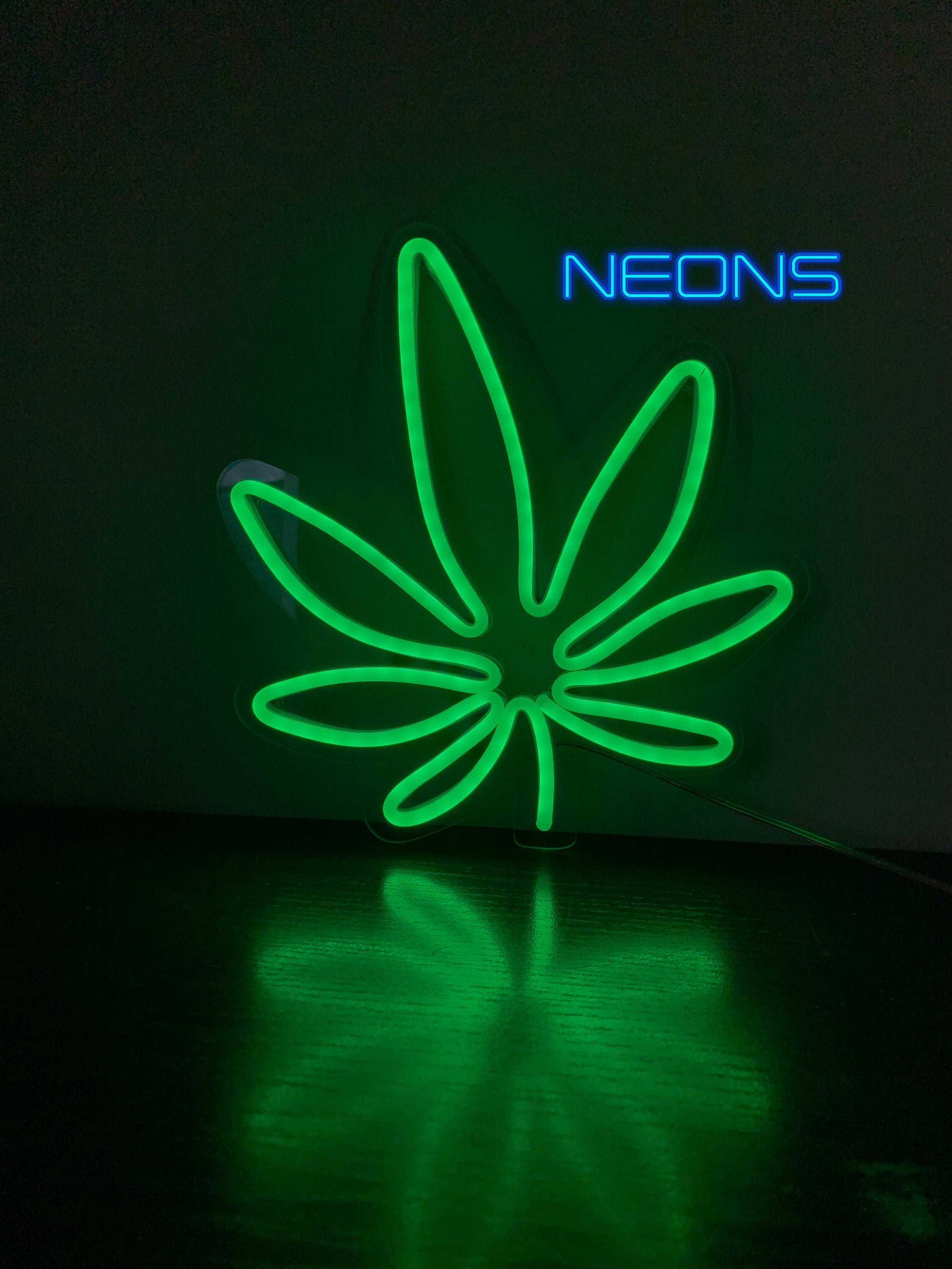 Cannabis Custom Led Neon Sign Marijuana Neon Sign Wall Etsy