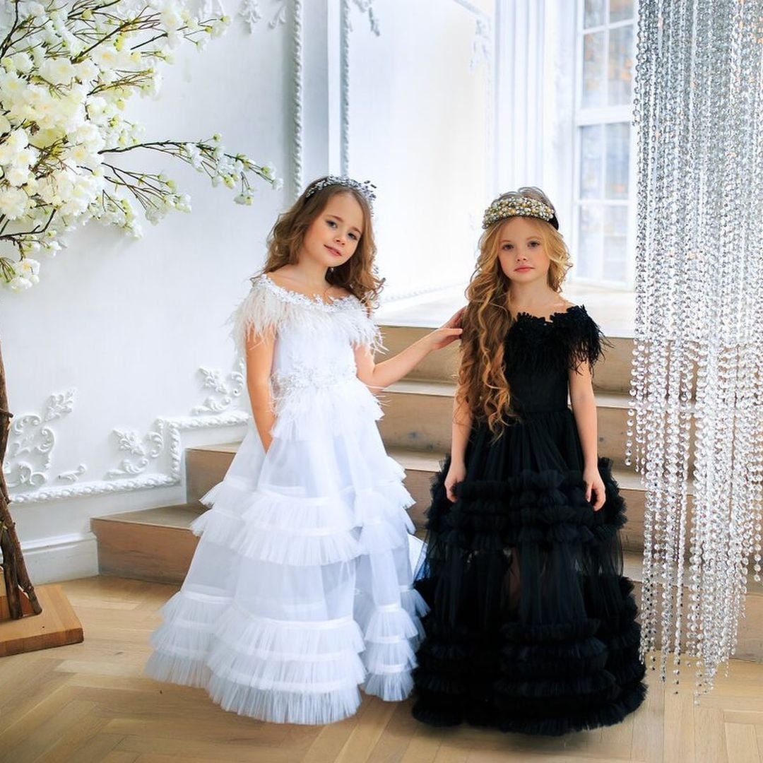 White Flower Girl Dress, Sparkly Flower Girl Dress, Toddler Satin Dress