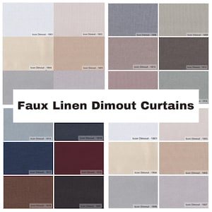 Set of 2 Custom Size Linen Look Blackout Curtains Drapes for Living Room Nursery Bedroom Thermal soundproof Curtains Extra long wide Size