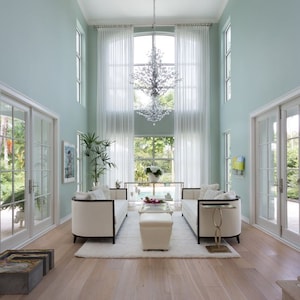 Extra Long Sheer Voile Curtain Extra long 2 story Drapes 10-24 ft High Ceiling Custom Made Tall White Gray Beige Drapes Grommet Top 2 Panel