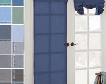 Cortinas para puerta principal, estores magnéticos, color azul marino, para mayor privacidad, de lino, para filtrar la luz, cortinas para puertas y ventanas laterales, cortinas para caravanas, estores para puertas y ventanas de cristal.
