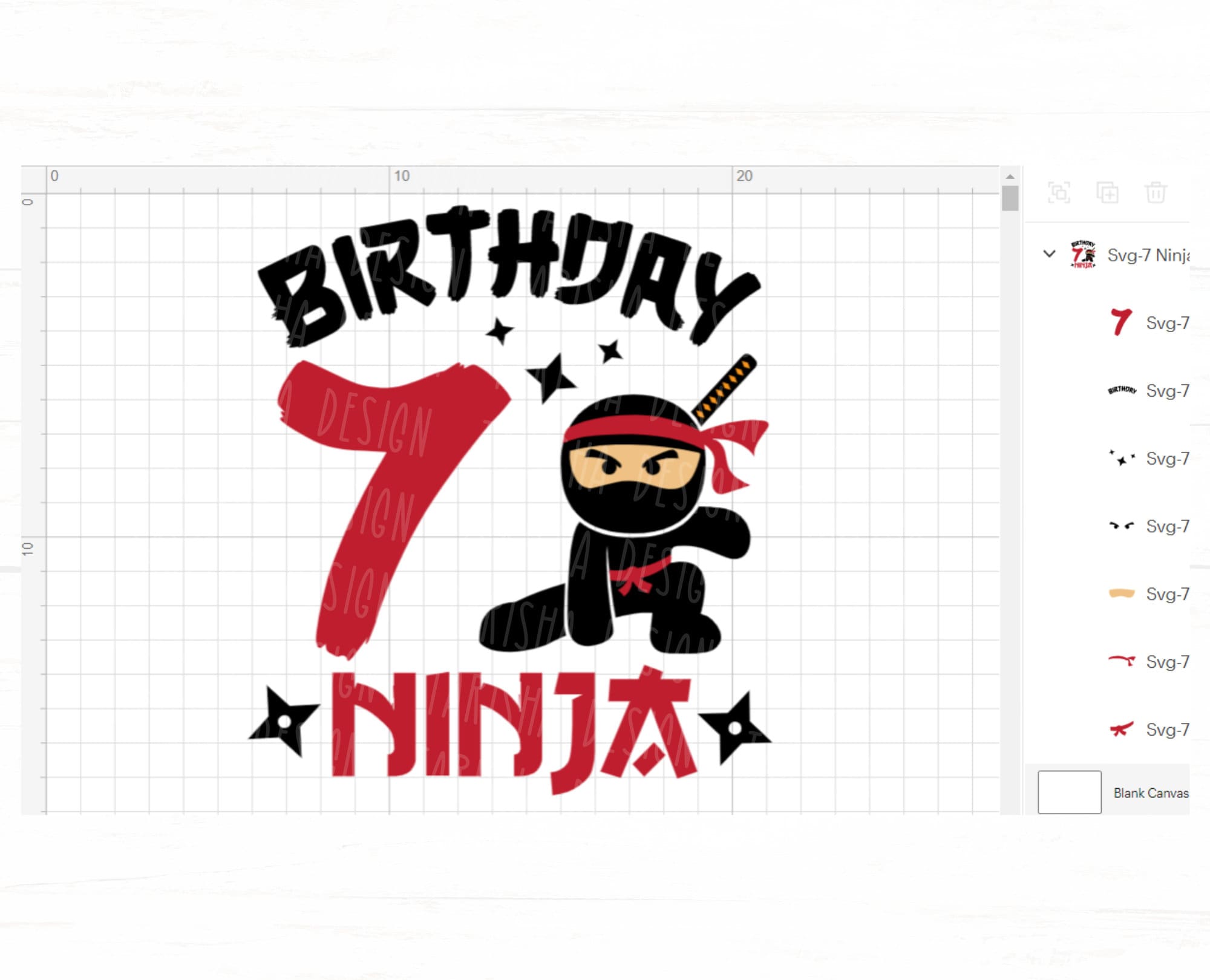 7 Ninja Birthday Svg 7th Ninja Boys Svg Ninja Birthday Party - Etsy México
