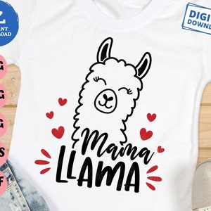Mama Llama Svg, Funny Mom Shirt Svg, Mama Llama Shirt Svg, Mothers Day Llama svg