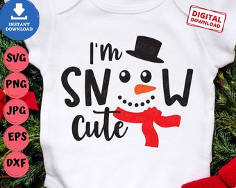 I'm Snow Cute Svg, Boy Snowman Face with Sunglasses Svg, Kids Christmas Shirt Svg, Boy Snowman Face Svg, Christmas Snowman Svg