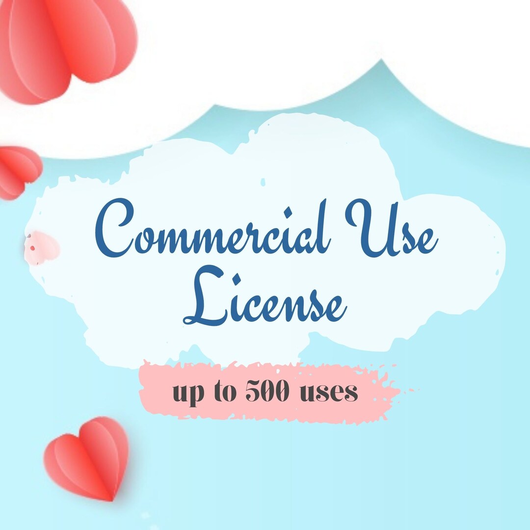 Use License Commercial Use License, Commercial License SVG, up to 500 Uses - Etsy