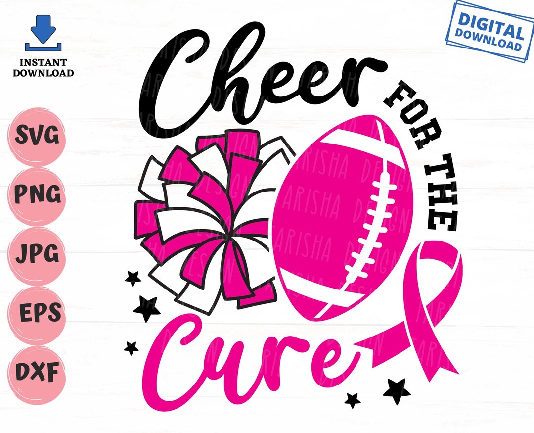 Cheer for the Cure Svg, Cheer for the Cure Breast Cancer Awareness