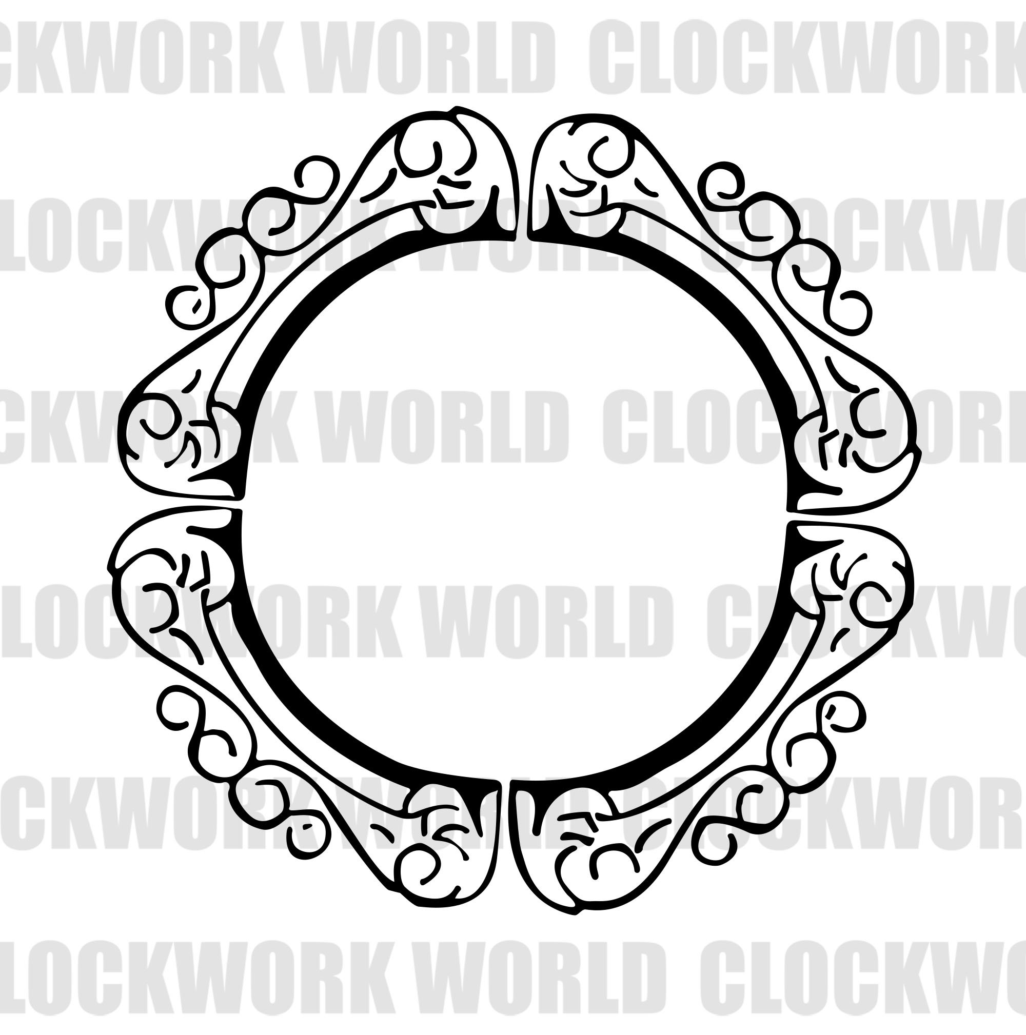 Round Victorian Scroll Work Frame | Etsy