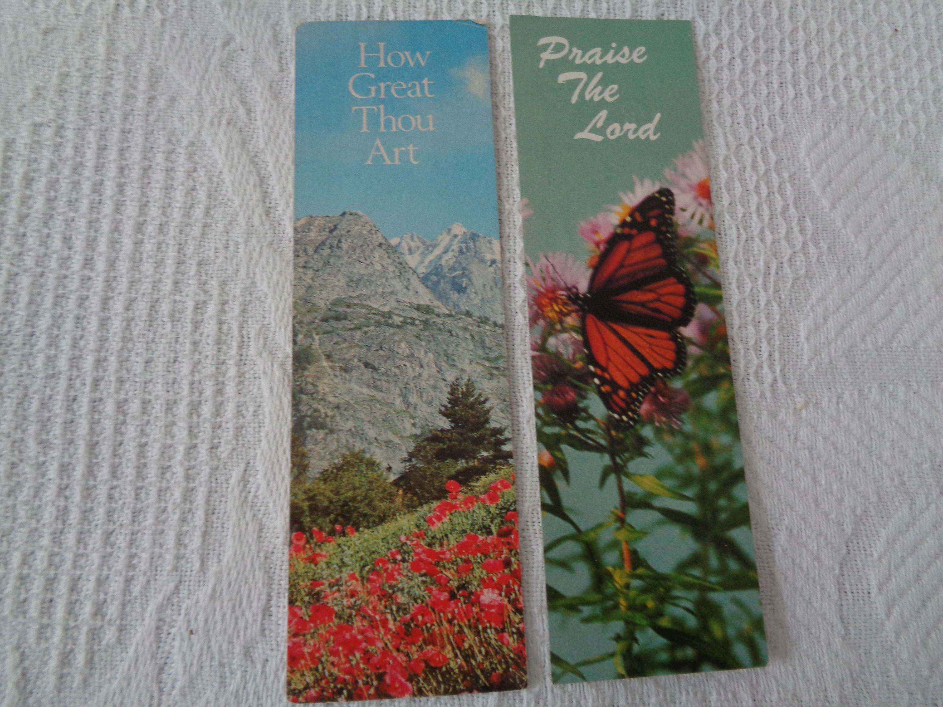 Vintage religious bookmarkers - set of 2