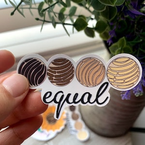 Equal conchas sticker/mexican stickers/concha bread/positive sticker/quote stickers/water bottle/laptop decals