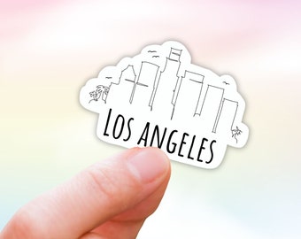Los Angeles skyline vinyl sticker, Best friend gift, birthday gift, laptop sticker,travel stickers, vinyl stickers, laptop decals
