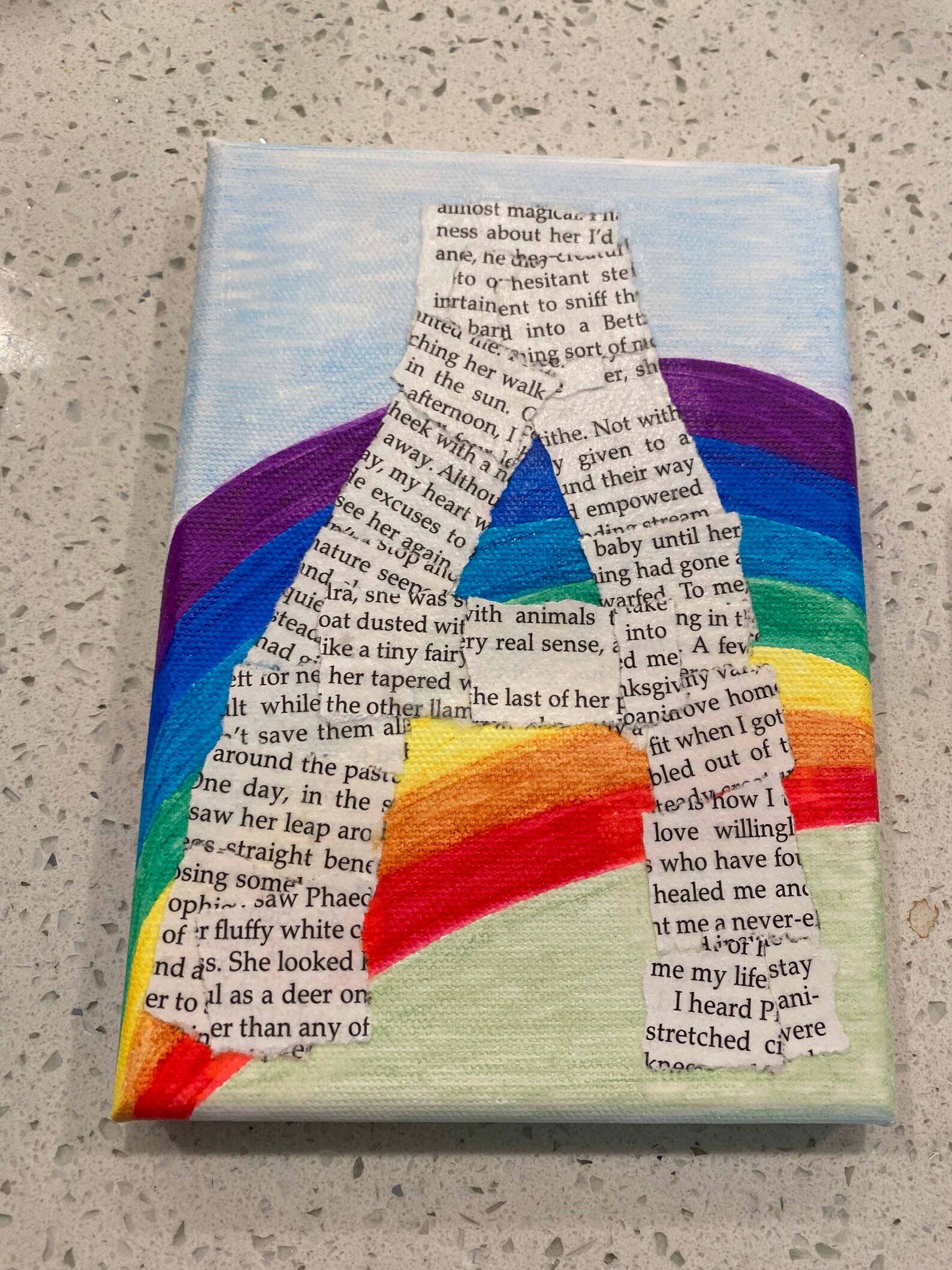 Book page lettered canvas spelling out READ each canvas is Etsy