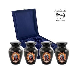 Set of 4 Small Urns for Human Ashes - Mini Urns for Human Ashes - Keepsake Urns for Human Ashes - Small Urn - Small Urns for Ashes - 3&quot; Urns