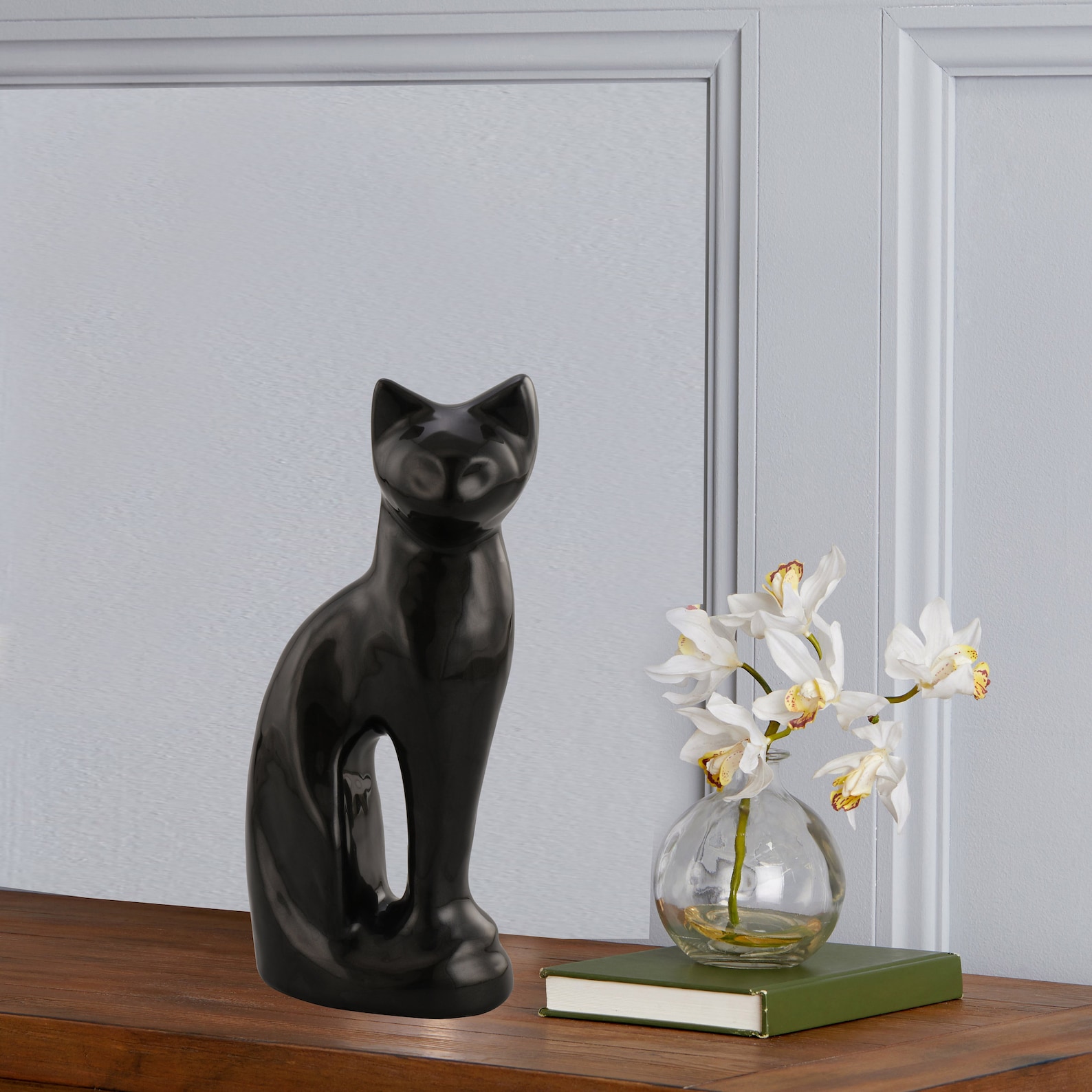 Handcrafted Midnight Black Cat Urn for Ashes Sitting Cat Urn Etsy