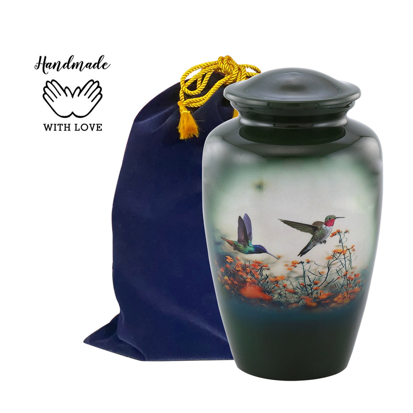 Humming Bird Cremation Urn for Ashes Hand Painted Adult Etsy