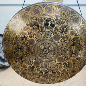 Gran gong tibetano: Flor de la Vida, Yantras, Símbolos Auspiciosos