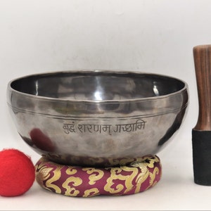 15% OFF!!!  Authentic 10 inch Antique singing bowl - Hand-hammered singing bowl for meditation, sound therapy - Chakra balancing