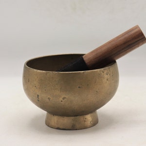 Antique Hand-hammered 5 inch Naga singing bowl - Himalayan bowl for meditation, sound therapy, anxiety relief - home & living