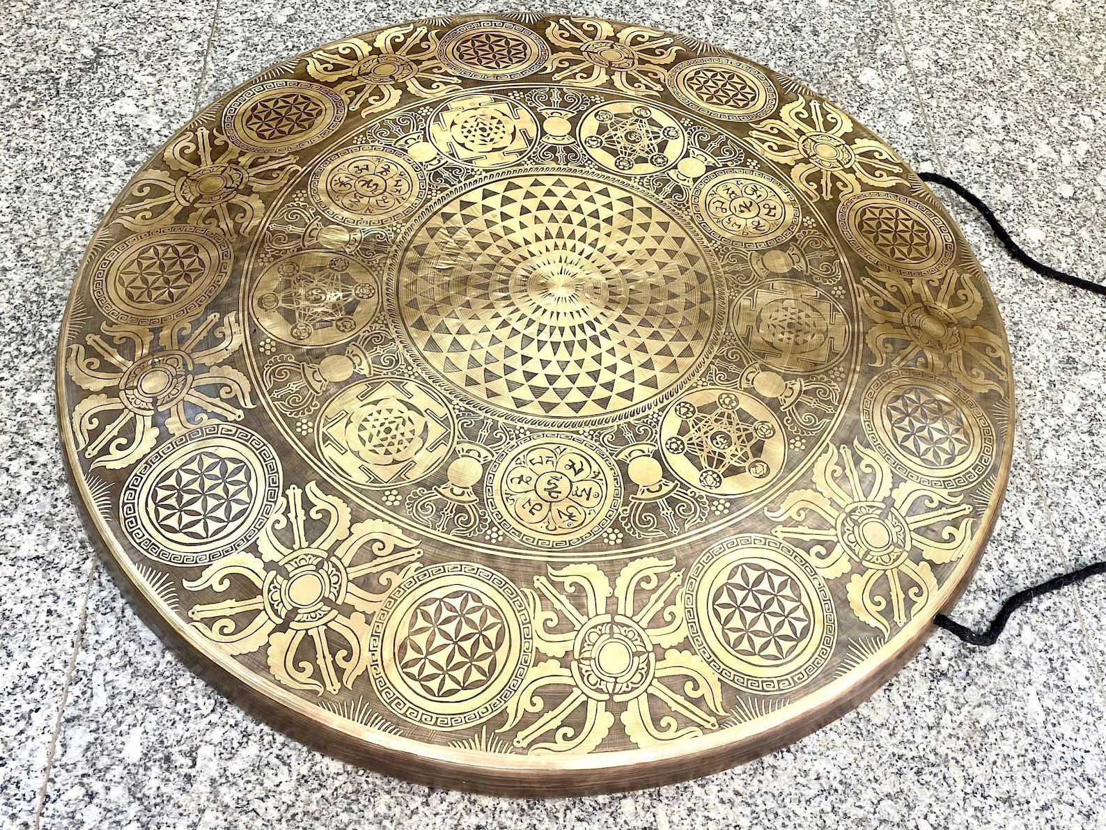 Unique and Extra Large Handcarved Gong bell Large Etsy