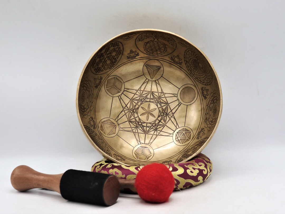 Handmade 9 Inch Carved Singing Bowl – Himalayan Sound Therapy - Etsy
