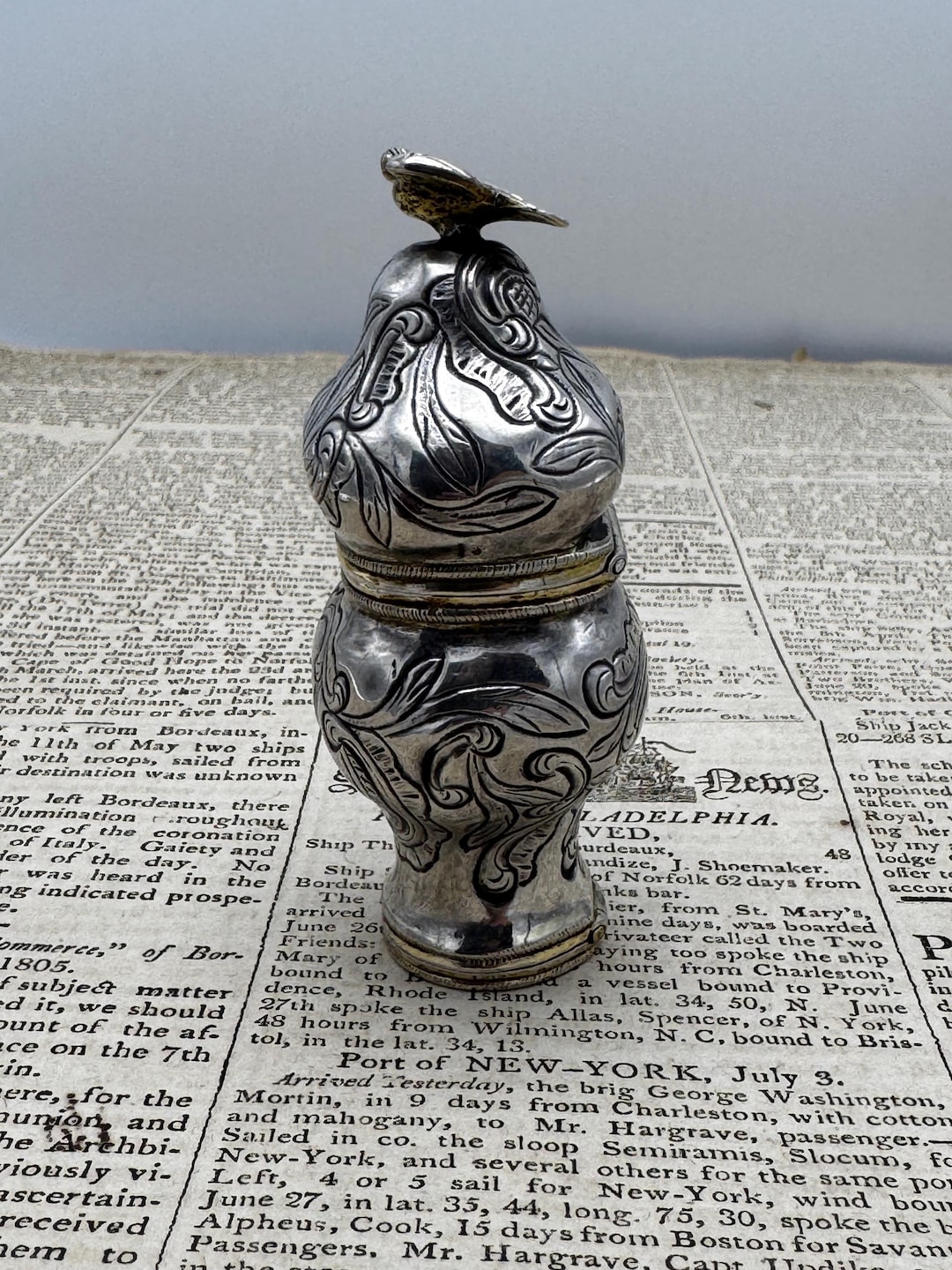 18th Century Danish Silver Vinaigrette Spice Box Rococo Bird Finial Etsy 18th-century-danish-silver-vinaigrette-spice-box-rococo-bird-finial-etsy
