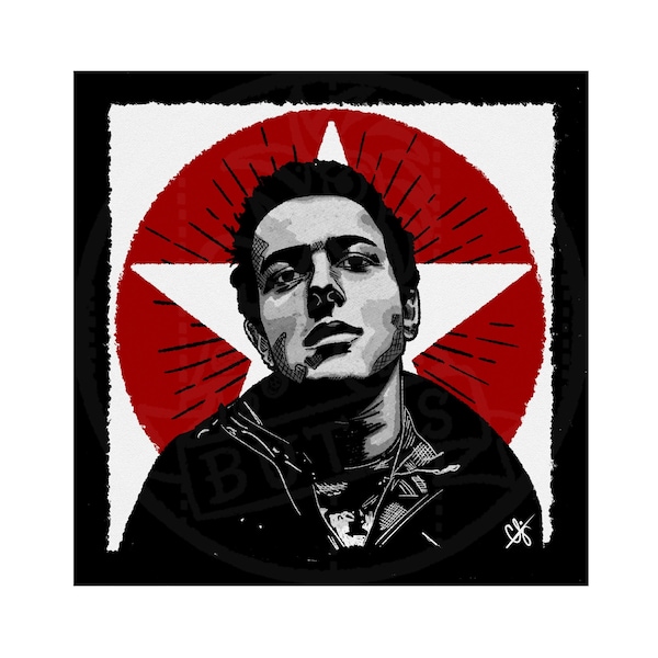 Joe Strummer The Punk Poet - The Clash - Casbah - Rockabilly - Art Print - Musician Portrait - Punk Rock - Low Brow