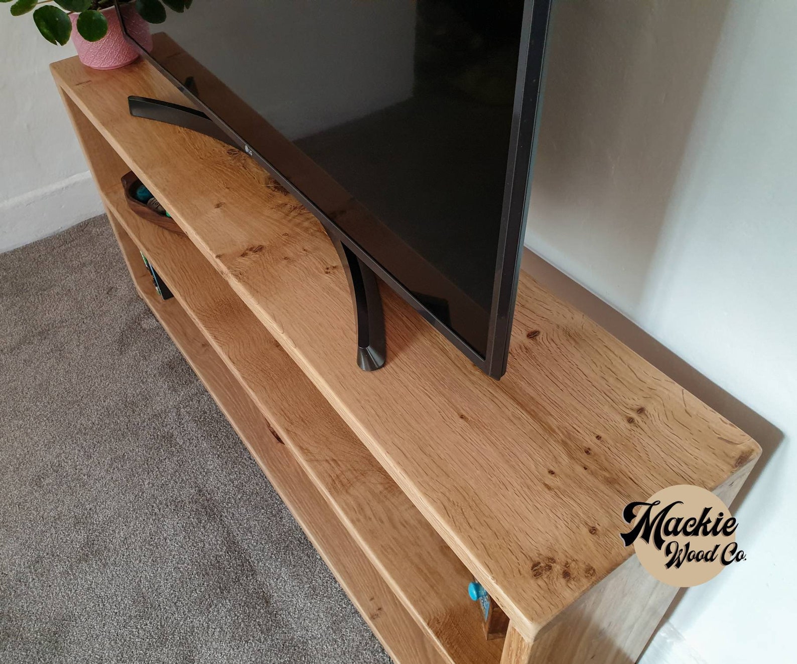 Luxury Bespoke Handmade Rustic Oak Tv Unit, Solid Oak, Rustic Oak Tv