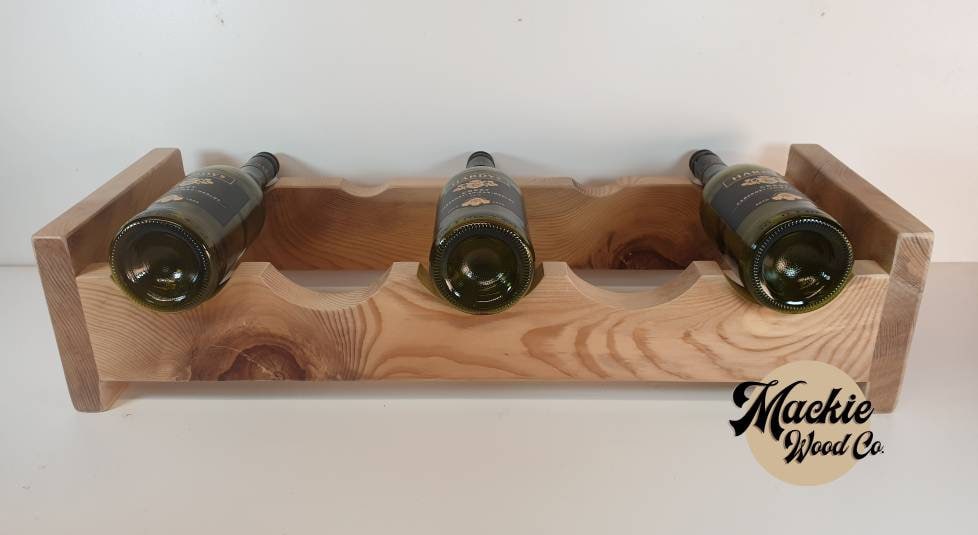 Bespoke Handmade Rustic Pine Wine Rack Solid Pine Wine Rack Etsy UK