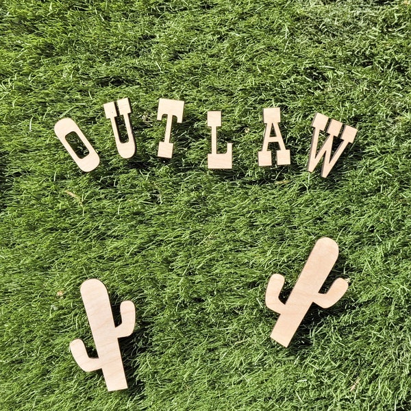 Cowboy Craft Letters & Numbers | 1.5" - 12" Inch | For Your DIY Projects *Price is per Character*