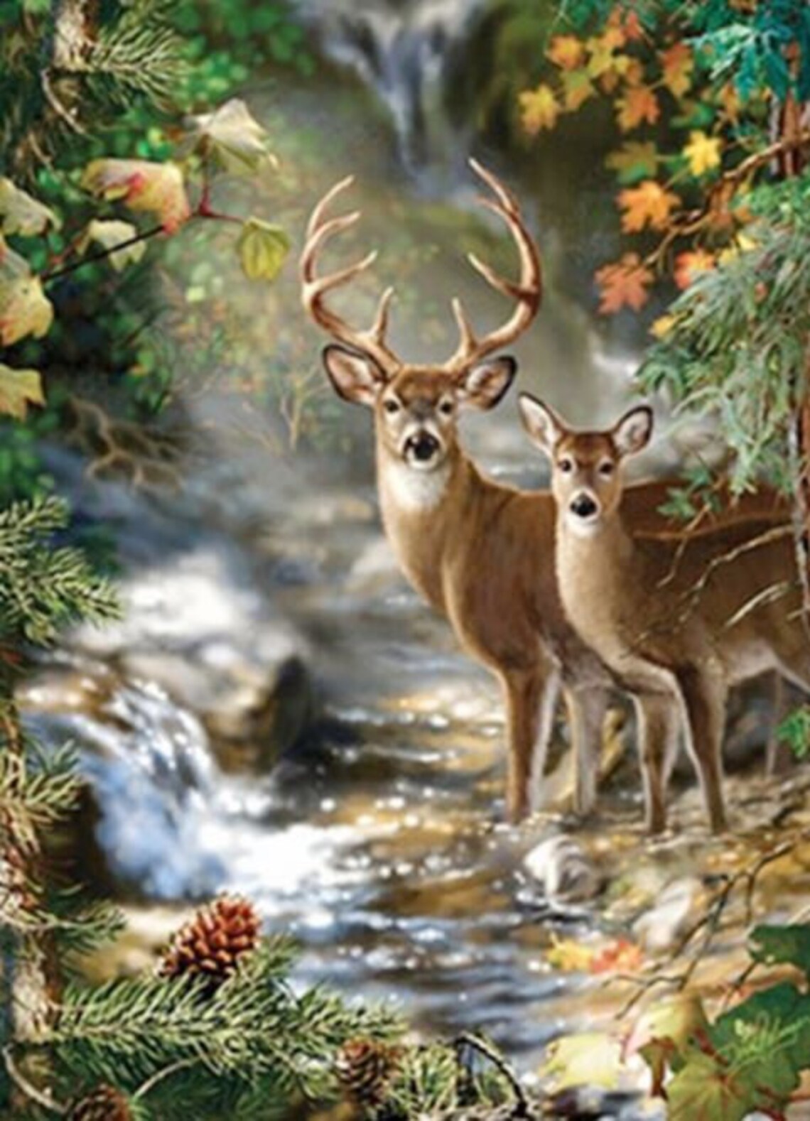 Crystal Art Diamond Painting 3D Deer in Forest Etsy