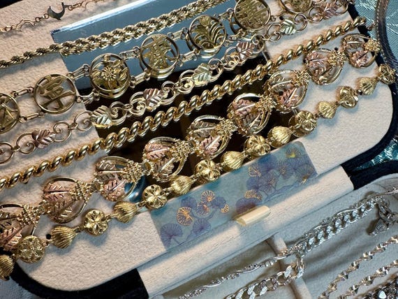 Solid Gold Seashell & Sand Dollar Bracelet | 14k … - image 7