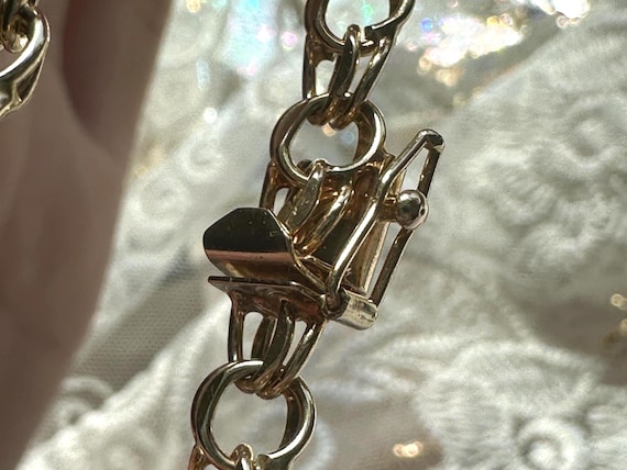 Solid Gold Vintage Classic Double Curb Link Charm… - image 2