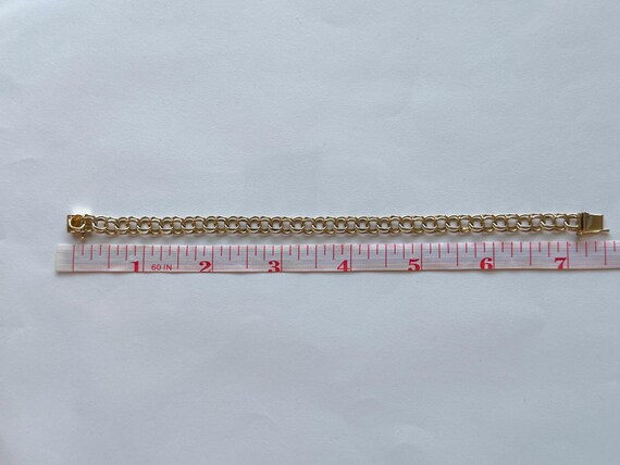 Solid Gold Vintage Classic Double Curb Link Charm… - image 5
