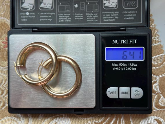 Solid Gold Chunky Stack Hoop Earrings | 14k | Hol… - image 5