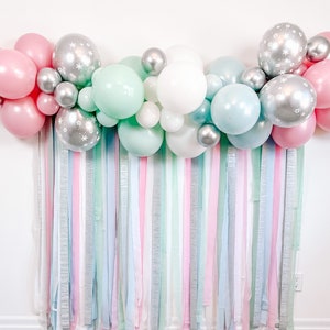 6' Land of Sweets Balloon & Streamer Backdrop Kit || Pastel Christmas Balloon Garland || Pastel Balloon Arch || Nutcracker Party Decor