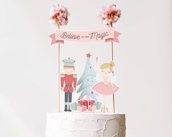 Sugar Plum Fairy Cake Topper INSTANT DOWNLOAD Printable Nutcracker Cake  Topper Ballet Birthday Party Decorations Printable BP13 