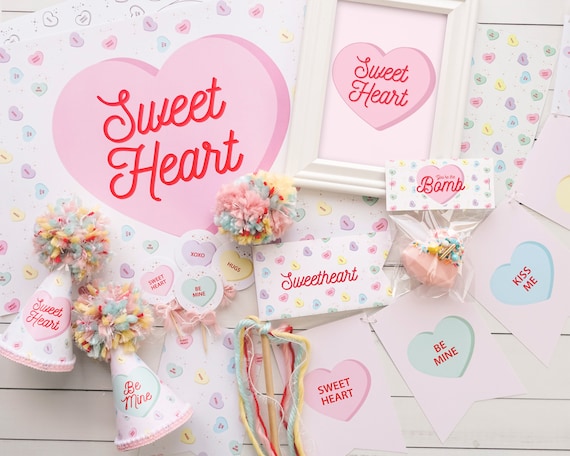 New 100 pc CONVERSATION HEART FOAM Stickers Scrapbooking Thick Valentine's  Party