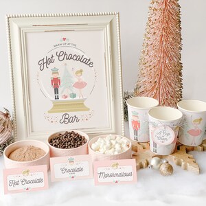 Kit stampabile per bar cioccolata calda // Fata Confetto // DOWNLOAD IMMEDIATO // Festa della cioccolata calda // Cartello Schiaccianoci, etichette, cartellini per tazze // BP13