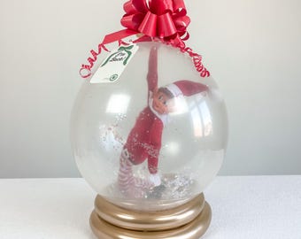 Elf Arrival Snow Globe Balloon Kit || “I’m Back” Elf Arrival DIY || Elf Trapped in Balloon || Elf Arrival Kit || Elf Goodbye Farewell