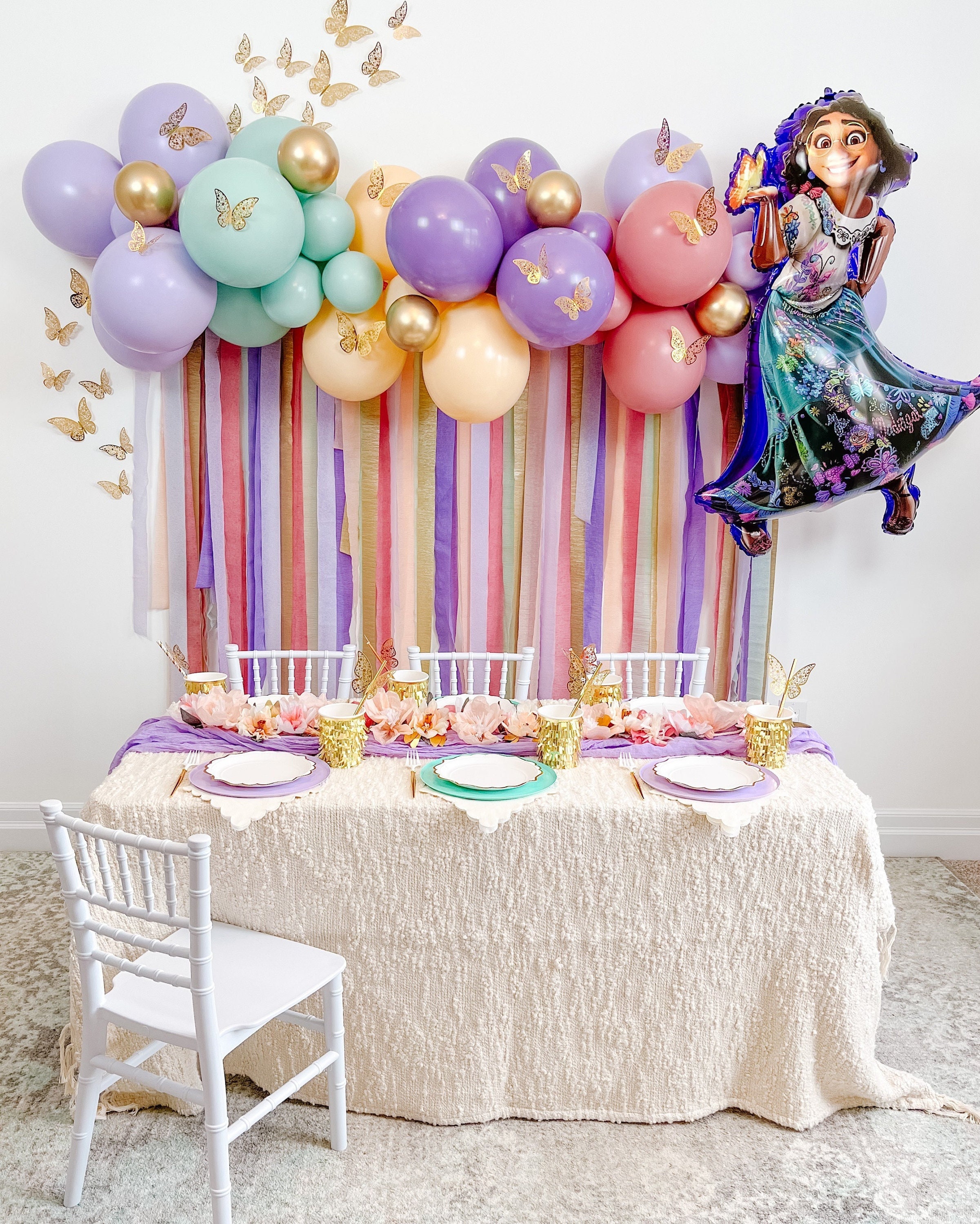 6' Encanto Balloon & Streamer Backdrop Kit Fairy Garden Etsy