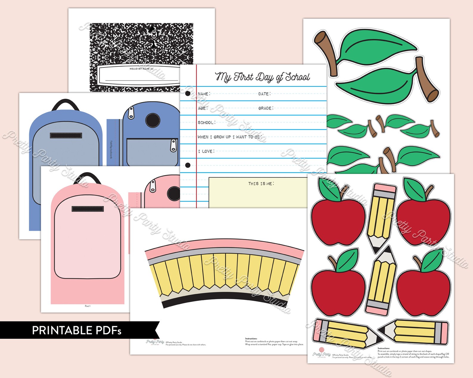 Back to School Breakfast Printables First Day of School Party Last Day ...