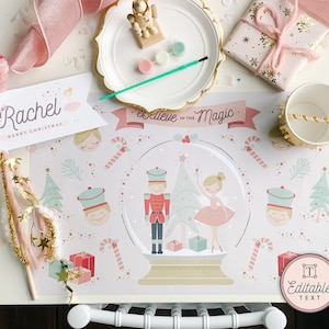Jogo americano personalizado para colorir Sugar Plum Fairy || Página para colorir quebra-nozes || DOWNLOAD INSTANTÂNEO || Atividade para crianças em festa de aniversário || BP13