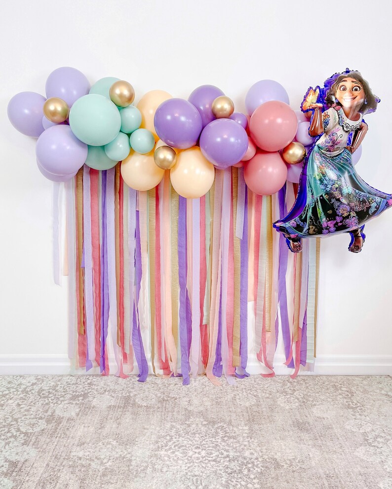 6' Encanto Balloon & Streamer Backdrop Kit Fairy Garden Etsy