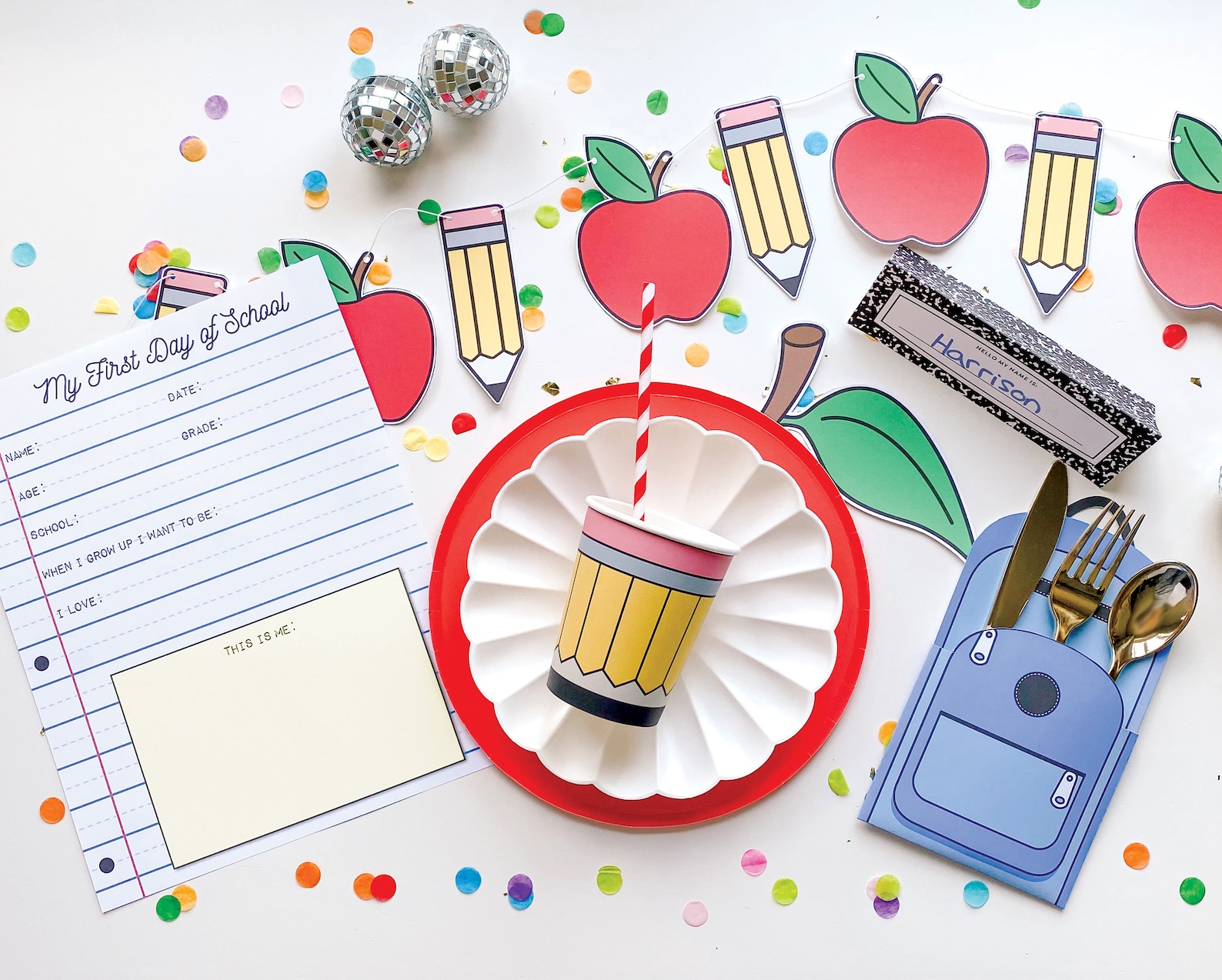 Back to School Breakfast Printables First Day of School Party Last Day ...