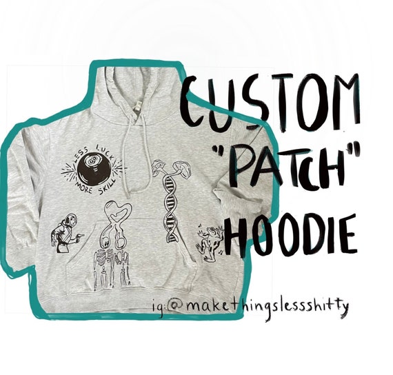 Custom patch hoodie shop